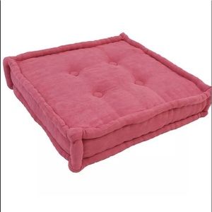 Blazing Needles Square Corded Floor Pillow Berry